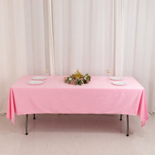 Pink Premium Scuba Rectangular Tablecloth, Wrinkle Free Polyester Seamless Tablecloth