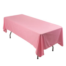 Pink Premium Scuba Rectangular Tablecloth, Wrinkle Free Polyester Seamless Tablecloth