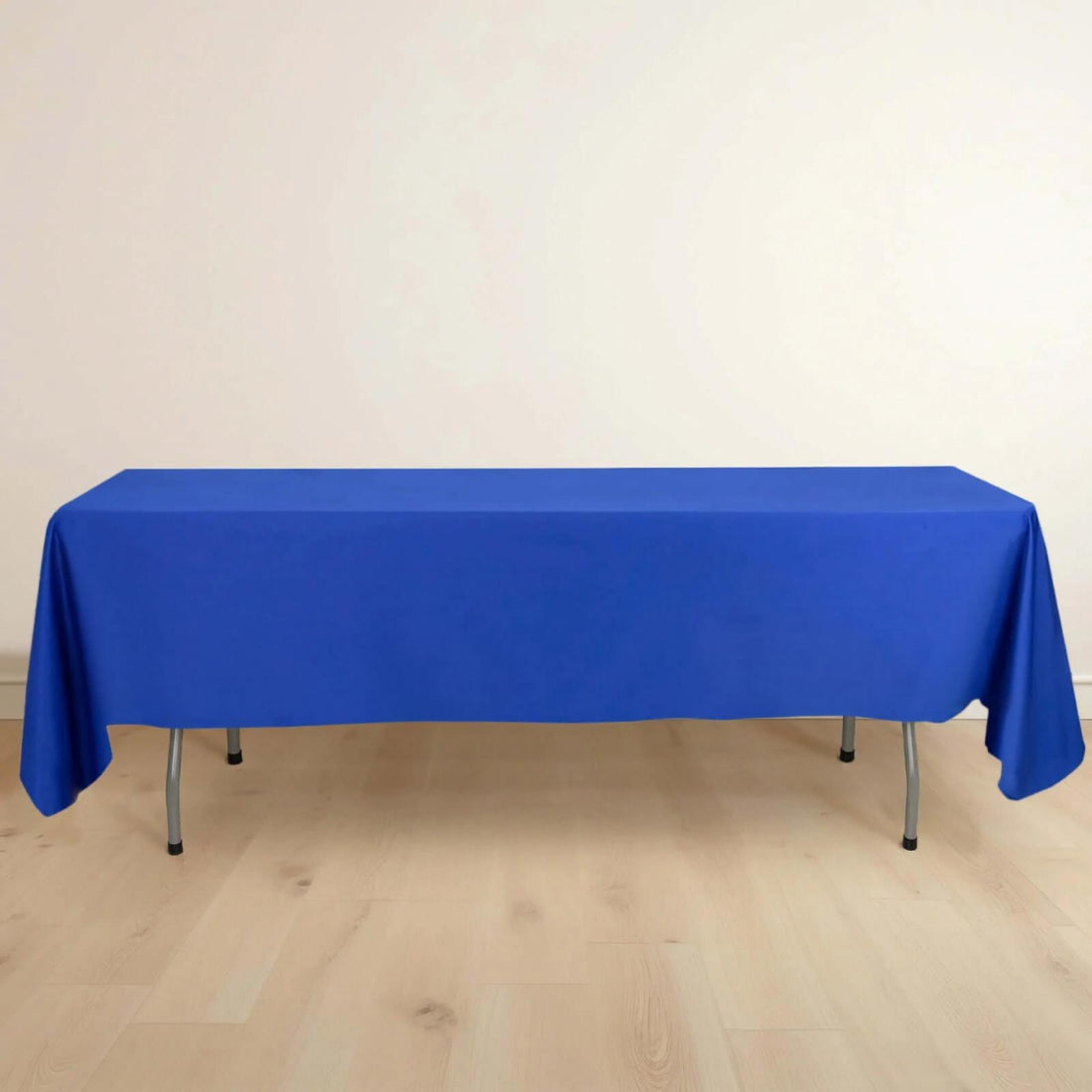 Royal Blue Premium Scuba Rectangular Tablecloth, Wrinkle Free Polyester Seamless Tablecloth