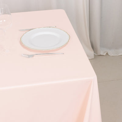 Scuba Square Tablecloth 70"x70" Blush - Wrinkle Free Table Cover