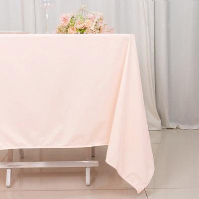 Scuba Square Tablecloth 70"x70" Blush - Wrinkle Free Table Cover