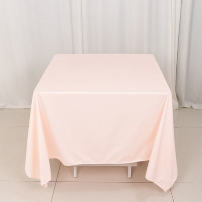 Scuba Square Tablecloth 70"x70" Blush - Wrinkle Free Table Cover