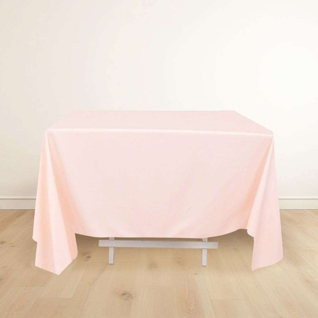 Blush Premium Scuba Square Tablecloth, Wrinkle Free Polyester Seamless Tablecloth 70inch