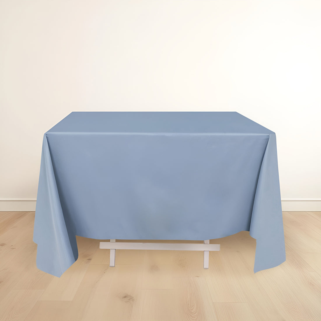 Dusty Blue Premium Scuba Square Tablecloth, Wrinkle Free Polyester Tablecloth 70inch