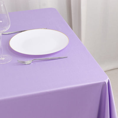Scuba Square Tablecloth 70"x70" Lavender Lilac - Wrinkle Free Table Cover