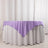 Lavender Premium Scuba Square Table Overlay Lilac Wrinkle Free Polyester Seamless Topper 70inch