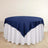 Navy Blue Premium Scuba Square Table Overlay, Wrinkle Free Polyester Seamless Table Topper