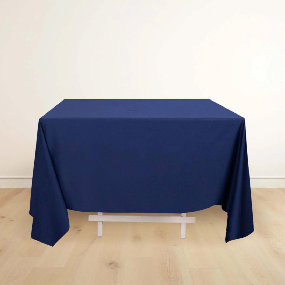 Navy Blue Premium Scuba Square Tablecloth, Wrinkle Free Polyester Seamless Tablecloth 70inch
