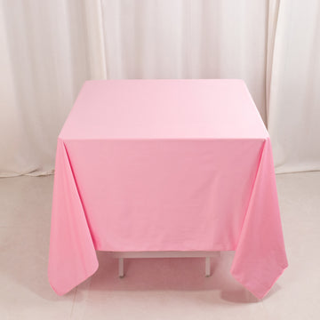 <h3 style="margin-left:0px;"><strong>Pink Premium Scuba Square Tablecloth: Elegance Meets Functionality</strong>