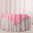 Pink Premium Scuba Square Table Overlay, Wrinkle Free Polyester Seamless Table Topper 70inch