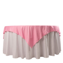 Pink Premium Scuba Square Table Overlay, Wrinkle Free Polyester Seamless Table Topper 70inch