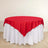 Red Premium Scuba Square Table Overlay, Wrinkle Free Polyester Seamless Table Topper 70inch