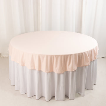 <h3 style="margin-left:0px;"><strong>70" Premium Blush Scuba Round Tablecloth</strong>