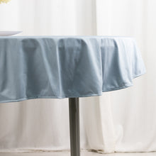 Dusty Blue Premium Scuba Round Tablecloth, Wrinkle Free Polyester Seamless Tablecloth - 70inch