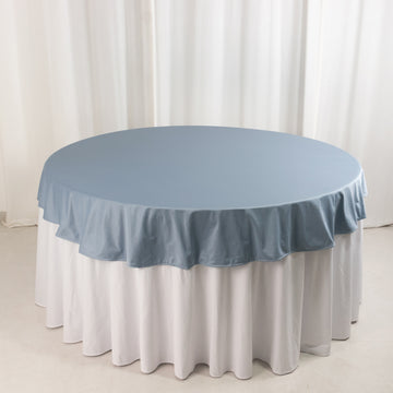 <h3 style="margin-left:0px;"><strong>70" Premium Dusty Blue Scuba Round Tablecloth</strong>