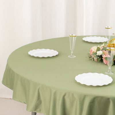Scuba Round Tablecloth 70" Dusty Sage Green - Wrinkle Free Table Cover