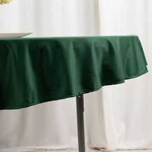 Hunter Emerald Green Premium Scuba Round Tablecloth, Wrinkle Free Polyester Seamless - 70inch