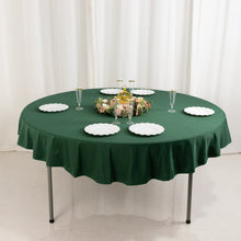 Hunter Emerald Green Premium Scuba Round Tablecloth, Wrinkle Free Polyester Seamless - 70inch