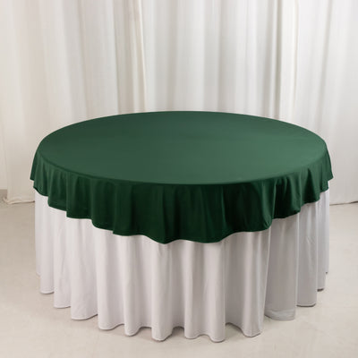 Scuba Round Tablecloth 70" Hunter Emerald Green - Wrinkle Free Table Cover