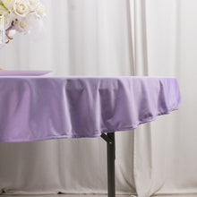 70inch Lavender Premium Scuba Wrinkle Free Round Tablecloth, Lilac Seamless Scuba Polyester