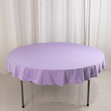 <h3 style="margin-left:0px;"><strong>70" Premium Lavender Scuba Round Tablecloth</strong>