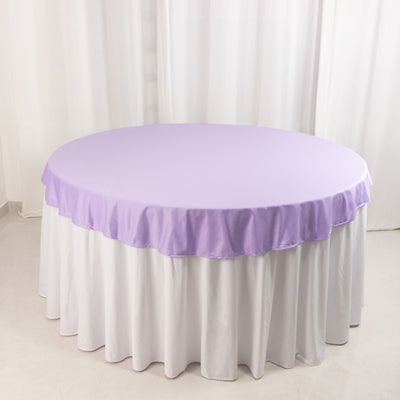 Scuba Round Tablecloth 70" Lavender Lilac - Wrinkle Free Table Cover