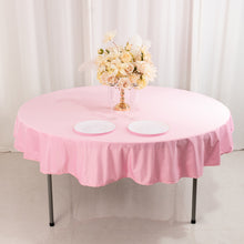 Pink Premium Scuba Round Tablecloth, Wrinkle Free Polyester Seamless Tablecloth - 70inch