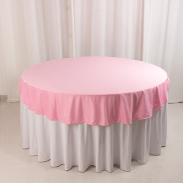 <h3 style="margin-left:0px;"><strong>70" Premium Pink Scuba Round Tablecloth</strong>