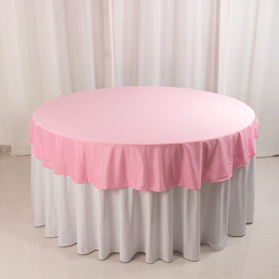 Scuba Round Tablecloth 70" Pink - Wrinkle Free Table Cover