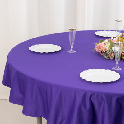 Scuba Round Tablecloth 70" Purple - Wrinkle Free Table Cover