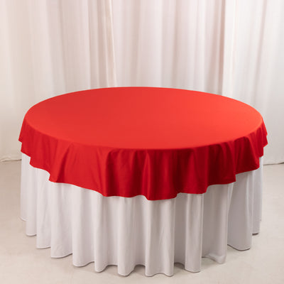 Scuba Round Tablecloth 70" Red - Wrinkle Free Table Cover