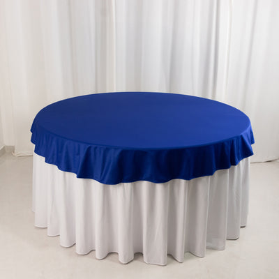 Scuba Round Tablecloth 70" Royal Blue - Wrinkle Free Table Cover