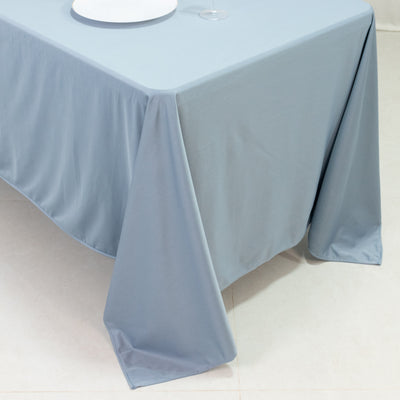 Scuba Rectangular Tablecloth 72"x120" Dusty Blue - Wrinkle Free Table Cover