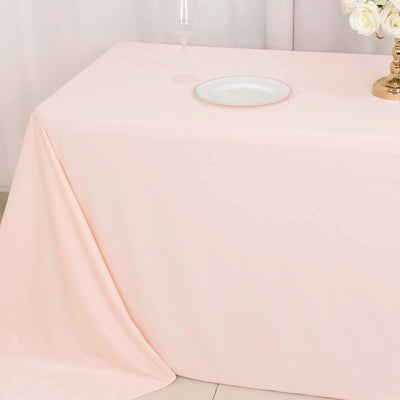 Scuba Rectangular Tablecloth 90"x132" Blush - Seamless Table Cover