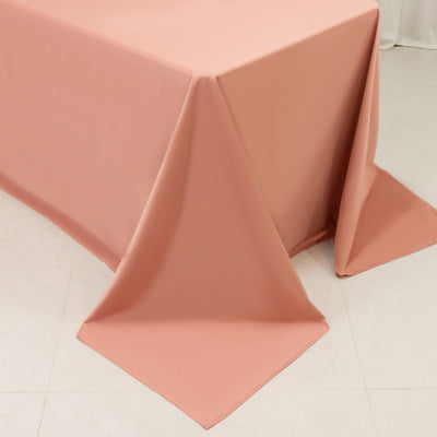 Scuba Rectangular Tablecloth 90"x132" Dusty Rose - Seamless Table Cover