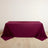 Burgundy Premium Scuba Rectangular Tablecloth, Wrinkle Free Polyester Seamless- 90x132inch