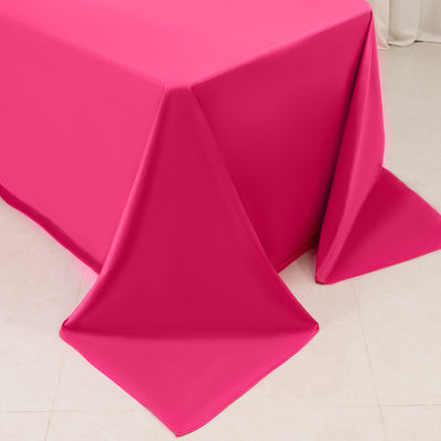 Scuba Rectangular Tablecloth 90"x132" Fuchsia - Seamless Table Cover