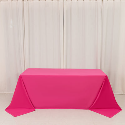 Scuba Rectangular Tablecloth 90"x132" Fuchsia - Seamless Table Cover