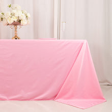 Pink Premium Scuba Rectangular Tablecloth, Wrinkle Free Polyester Seamless Tablecloth