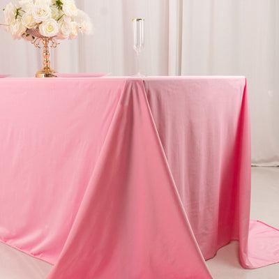 Scuba Rectangular Tablecloth 90"x132" Pink - Seamless Table Cover