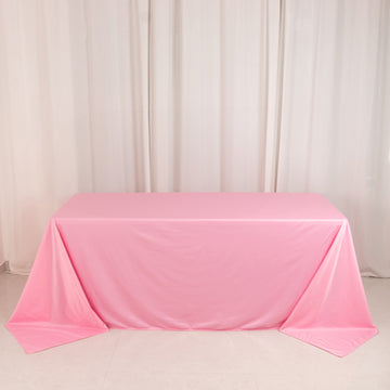 <h3 style="margin-left:0px;"><strong>Elegant Pink Premium Scuba Tablecloth for a Seamless Finish</strong>