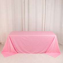 Pink Premium Scuba Rectangular Tablecloth, Wrinkle Free Polyester Seamless Tablecloth