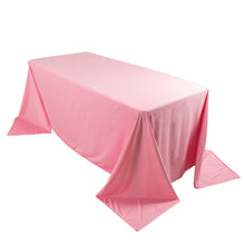 Pink Premium Scuba Rectangular Tablecloth, Wrinkle Free Polyester Seamless Tablecloth