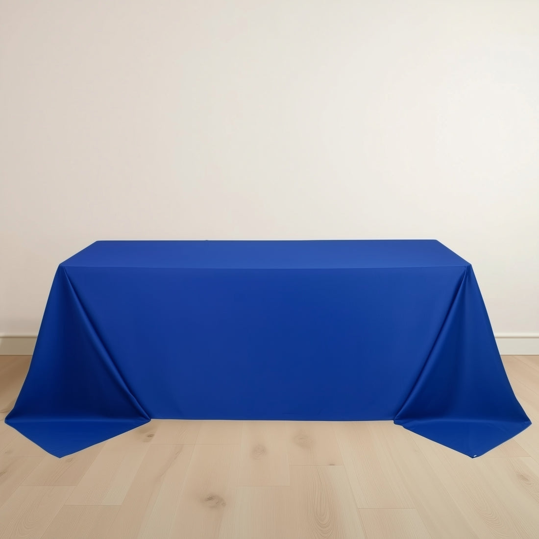 Royal Blue Premium Scuba Rectangular Tablecloth, Wrinkle Free Polyester Seamless Tablecloth