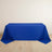 Royal Blue Premium Scuba Rectangular Tablecloth, Wrinkle Free Polyester Seamless Tablecloth