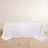 90x132inch White Premium Scuba Rectangular Tablecloth, Wrinkle Free Polyester Seamless