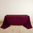 Burgundy Premium Scuba Rectangular Tablecloth, Wrinkle Free Polyester Seamless Tablecloth
