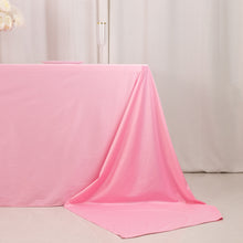 Pink Premium Scuba Rectangular Tablecloth, Wrinkle Free Polyester Seamless Tablecloth 