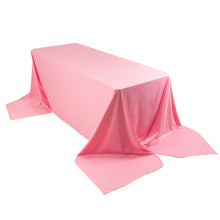 Pink Premium Scuba Rectangular Tablecloth, Wrinkle Free Polyester Seamless Tablecloth 