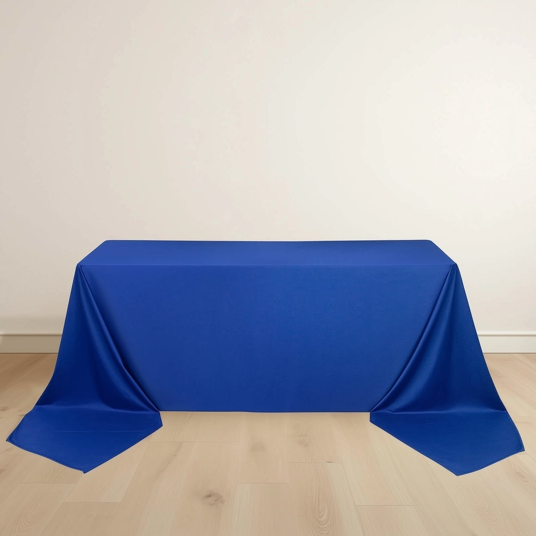 Royal Blue Premium Scuba Rectangular Tablecloth Wrinkle Free Polyester Seamless Tablecloth